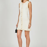 Jewel Button Knit Mini Dress