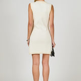 Jewel Button Knit Mini Dress