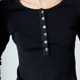 Shoulder Pad Knit Top