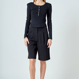 Shoulder Pad Knit Top