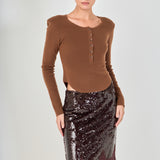 Shoulder Pad Knit Top