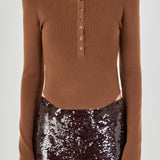 Shoulder Pad Knit Top