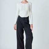 Shoulder Pad Knit Top