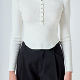 Shoulder Pad Knit Top
