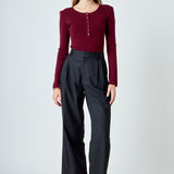 Shoulder Pad Knit Top