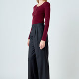Shoulder Pad Knit Top