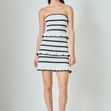 Striped Tube Knit Mini Dress