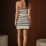 Striped Tube Knit Mini Dress