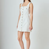 Denim Button Up Mini Dress