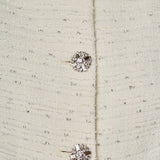 Jewel Buttoned Tweed Vest