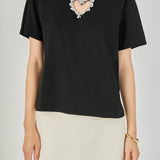 T-Shirt with Heart Cutout