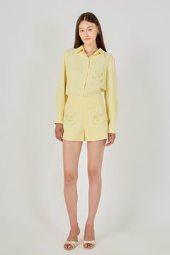 Net Pocket Button Up Shirt