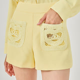 Net Pocket A-Line Shorts