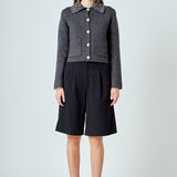 Pearl Embellished Collar Cardigan