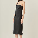 Choker Tie Midi Dress