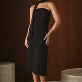 Choker Tie Midi Dress