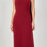 Choker Tie Midi Dress
