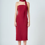 Choker Tie Midi Dress