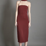 Choker Tie Midi Dress