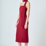 Choker Tie Midi Dress