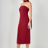 Choker Tie Midi Dress