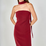 Choker Tie Midi Dress