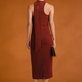 Choker Tie Midi Dress