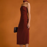 Choker Tie Midi Dress