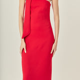 Choker Tie Midi Dress
