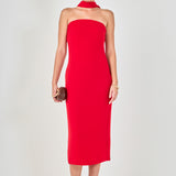 Choker Tie Midi Dress