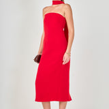 Choker Tie Midi Dress