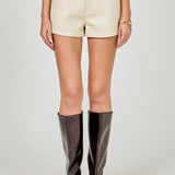 Faux Leather Mid Waisted Shorts