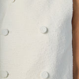 Double Breasted Textured Crop Vest