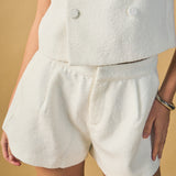 Textured Wide Leg Shorts