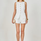 Textured Wide Leg Shorts