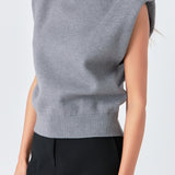 Mock Neck Sleeveless Knit Top