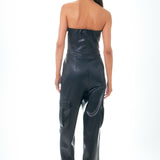 Tube Top Cargo Jumpsuit