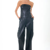 Tube Top Cargo Jumpsuit