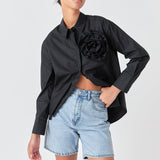 Flower Brooch Shirt