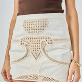 Embroidered Mini Skirt