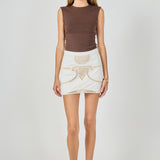 Embroidered Mini Skirt