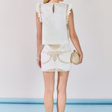 Embroidered Mini Skirt