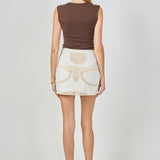 Embroidered Mini Skirt