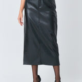 Faux Leather Maxi Skirt