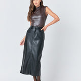 Faux Leather Maxi Skirt