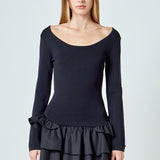 Combo Mixed Tiered Mini Dress