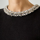 Jewel Trim Neck Peplum Knit Top