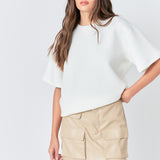 Low Waisted Cargo Mini Skirt