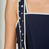 Bead Embellished Strap Mini Dress