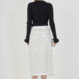 Ruffled Cuff Knit Top